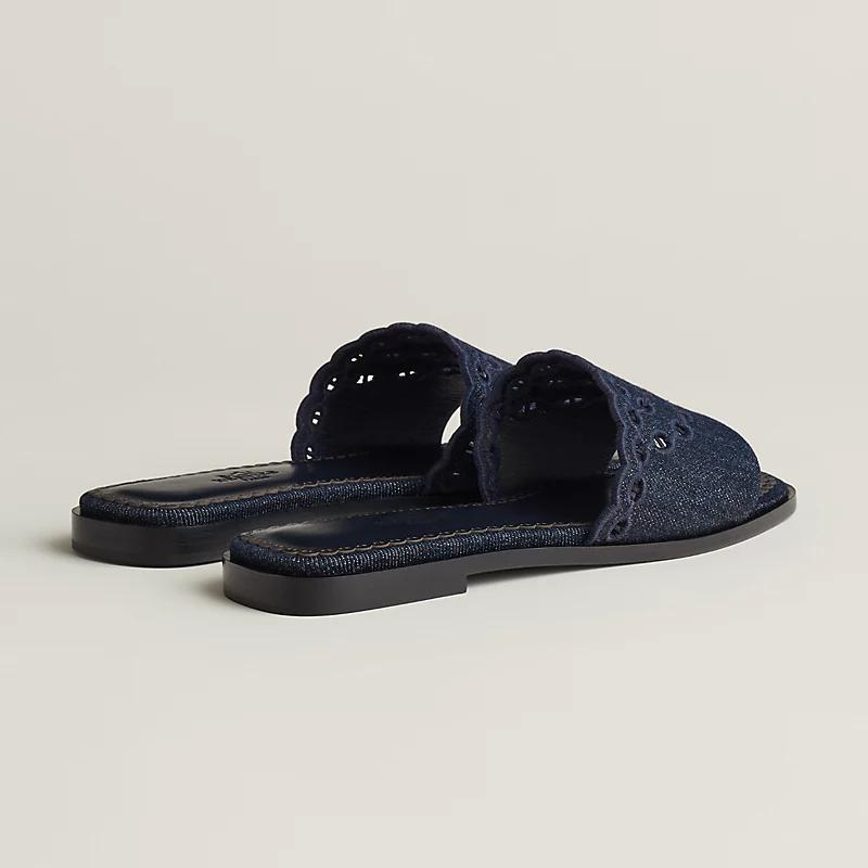 Dép Hermes Gaelle Sandal Nữ Xanh Navy